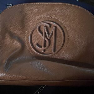 Steve Madden Brown SM Logo Crossbody Bag Chain Strap – Great Condition